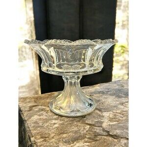 Antique 6.5" Compote Heisey Colonial Pattern Peerless EAPG Glass footed Bowl